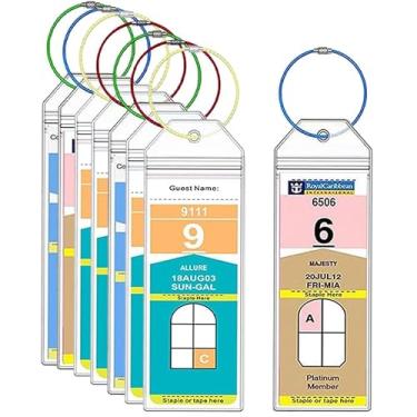 Imagem de Etiquetas de bagagem Light Celebrity Cruise, pacote com 8 etiquetas transparentes à prova d'água Cruise Travel Essentials