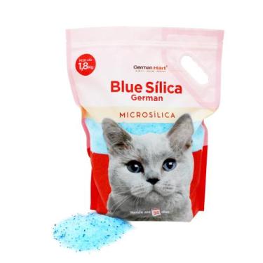 Imagem de Areia Sanitária Pet Gato Cristais Blue Micro Sílica 1,8kg - GERMANHART