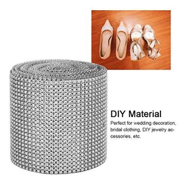Imagem de Ribbon Mesh de Strass Artificial Plástico com Eletrodo 24 Fileiras para Decoração Roupa Casamento Acessórios Bijuterias
