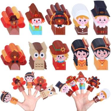 Imagem de Conjunto de fantoches Honoson Thanksgiving, 60 unidades para adultos