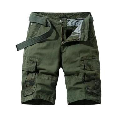 Imagem de Bermudas Casuais Masculinas Para Trabalho De Verão, Estilo Moderno Par