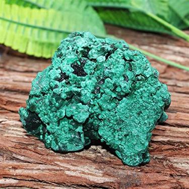 Imagem de Espécime curado pedras cruas naturais malaquita veludo amostra mobília casa amostras pedras recolher cristais como um presente (cor: 80-100g)