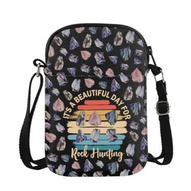 Imagem de JXGZSO Bolsa de caça de rocha It's A Beautiful Day For Rock Hunting Tote Bag Rock Hunter Presente para amantes de rochas presente geólogo, Rock Hunting Cb, One Size