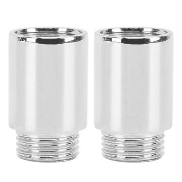 Imagem de Generic Extensão de Braço de Chuveiro de Aço Inoxidável Com Acabamento Brilhante, 2 Peças de Tubo de Extensão de Cabeça de Chuveiro Cromado para Ajuste de Altura, Adequado para a Maioria Dos
