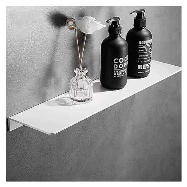 Imagem de Prateleiras flutuantes de metal para parede, prateleira flutuante, prateleira de banheiro montada na parede, prateleiras de exibição para prateleiras decorativas de parede para quarto, sala de estar