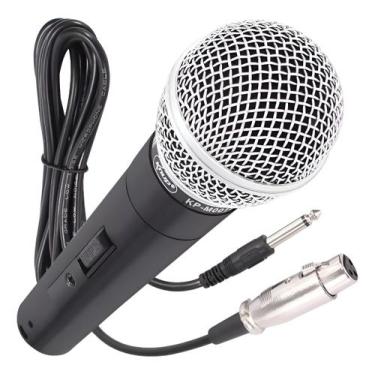 Imagem de Microfone Profissional Knup KPM0014 Dinâmico com Fio Cabo P10 de 5 Met
