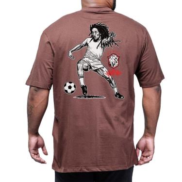 Imagem de Camiseta Chronic Big Bob Marley Futebola Marrom 4483-Masculino