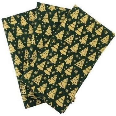Imagem de Kit 4 Guardanapo Tecido Tricoline Algodão Para Natal 40X40