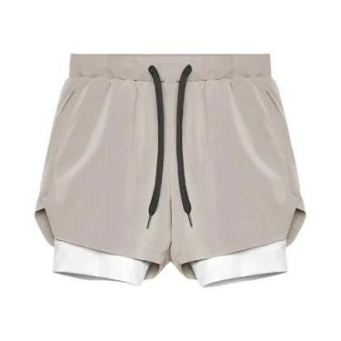 Imagem de Bermuda Esportiva Masculina 2 Em 1 2025 Camada Dupla Respirável Para C