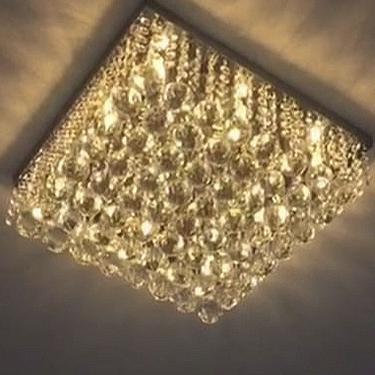 Imagem de Lustre Para Sala Quarto De Cristal K9 Legítimo 30x30 Cm