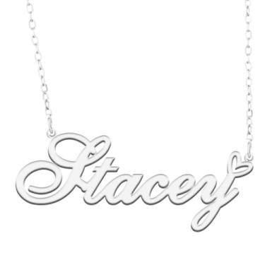 Imagem de A168A Colar de nome personalizado personalizado personalizado colar de nome banhado para mãe filha amizade feminino dia dos namorados aniversário de Natal ano novo, Metal, Sem pedras preciosas