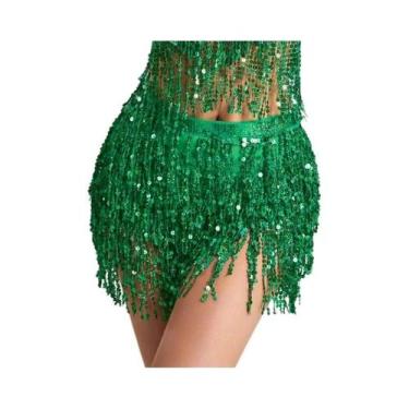 Imagem de Saia Mini Sexy Com Franjas De Lantejoulas Para Mulheres, Ideal Para Da