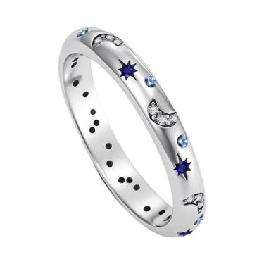 Imagem de Anel Feminino De Prata Esterlina 925 Com Mini Snoopy, Diamante Rosa De