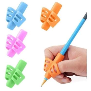 Imagem de Adaptador De Escrita Pega Lápis Autista Tdah Ansiedade Cor Variada Azu