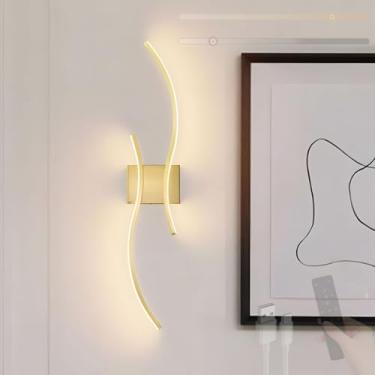 Imagem de GZZBMY LED Bateria Luminária de Parede Regulável Iluminação de Parede Moderna com Controle Remoto Interruptor de Toque Interior Sem Fio Lâmpada de Parede com Tempo para Sala de Estar Escada Quarto