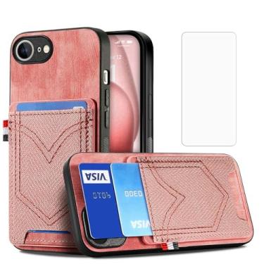 Imagem de Asuwish Capa de celular para iPhone 16e/SE 2025/SE 4 capa magnética com protetor de tela de vidro temperado e acessórios para compartimento para cartão i Phone16e i16e 16 e SE4 4ª geração 16eCase