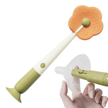 Imagem de Escova de limpeza de copos - Escova de limpeza de copo - de ferramentas de sucção com esponja em forma de flor para cozinha, fenda, viagem, café, vinho, banheiro