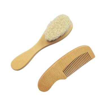 Imagem de Conjunto De Escova E Massageador De Cabelo Para Bebês Recém-Nascidos E