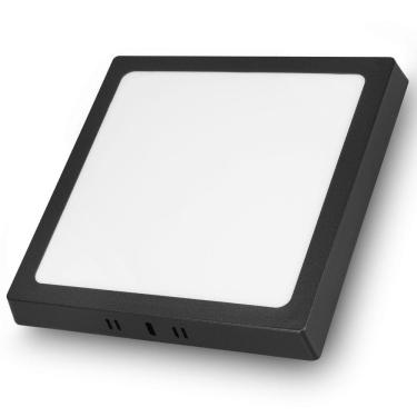 Imagem de Painel Led Sobrepor Quadrado 24w 6500k Preto Bivolt - Cristallux
