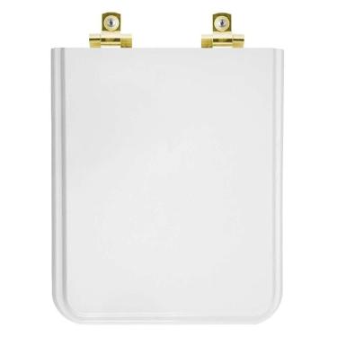 Imagem de Assento Sanitário Soft Close Square Branco Para Vaso Incepa Com Ferragem Dourada