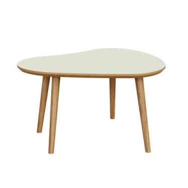Imagem de Mesa de Centro 79cm Orgânica  TB615 Dalla Costa, Off White/Freijo