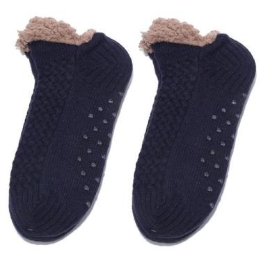 Imagem de Meia Curta Térmica Felpuda Forrado Quentinho Antiderrapante - D Presen