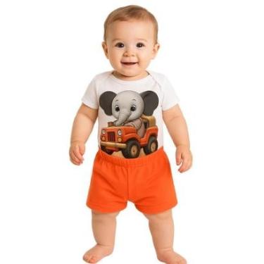 Imagem de Conjunto Bebê Menino Body e Shorts Com Aplicação Kyly-Masculino