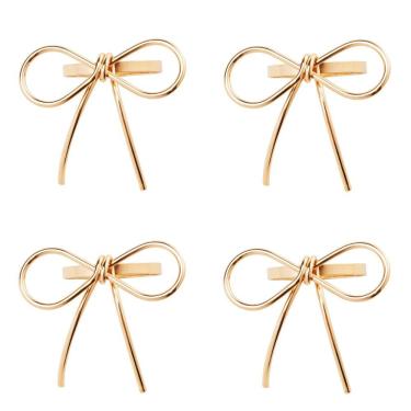 Imagem de Conjunto 4 Anéis Para Guardanapos Entre Laços Dourado Wolff