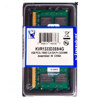Imagem de Memoria Notebook 4gb - Ddr3 - 1333mhz - Kingston - Kvr1333d3s9-4