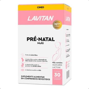 Imagem de Vitaminas Pre-Natal Multi 30 Comprimidos Lavitan, Natural