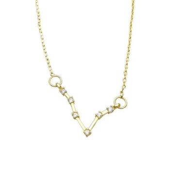 Imagem de Colar de Ouro 18k com Pingente Constelação do Zodíaco Banhado - Tropic