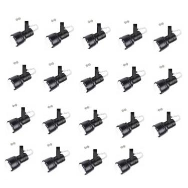 Imagem de Kit 19 Spot Trilho Perfilado Eletro calha Par20 Bulbo OL4