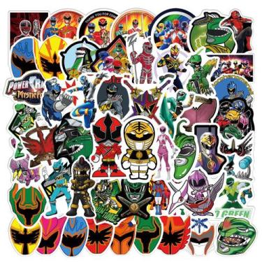 Imagem de Adesivos Mighty Morphin Power Rangers à prova d'água (50 unidades) - y