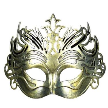 Imagem de Máscara Retro Crown Cosplay, festa de Halloween, plástico, meia face -