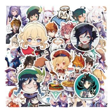 Imagem de Adesivos Genshins Impacts Anime à prova d'água, 50 unidades - yiweisai