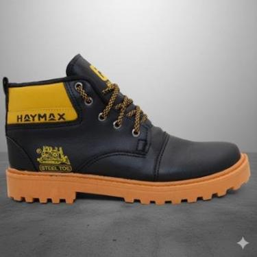 Imagem de Bota Botina Coturno Casual e Adventure Haymax - Reforçada e Sola Tratorada para Trilha e Trabalho-Unissex