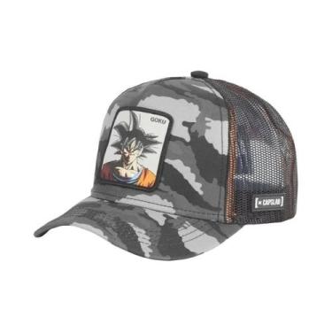 Imagem de Boné De Malha Hip-Hop Ajustável Com Bordado Do Dragon Ball Son Goku Pa