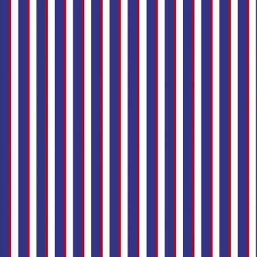 Imagem de Papel De Parede Listrado Azul Branco Vermelho Adesivo Sala