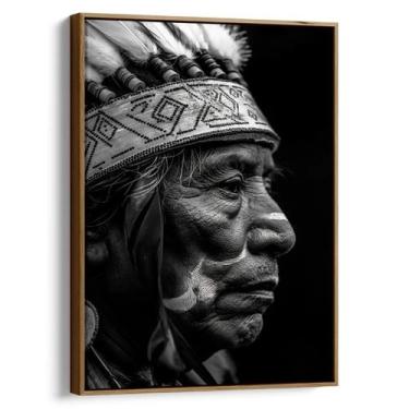 Imagem de Quadro Índio de Grande Sabedoria - Mioquadros, 120x80 cm, Tabaco