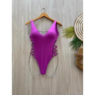 Imagem de Maiô Feminino Com Bojo 3 Argolas Laterais Tamanho M - ROSABODY, M, Rox