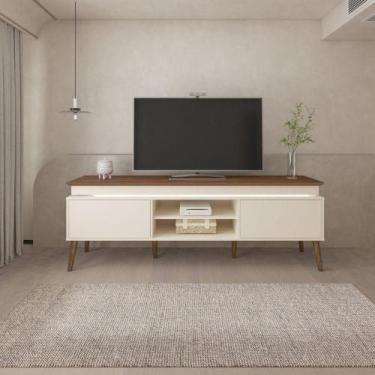 Imagem de Rack Aparador Lumina - Tv 75 Off White / Pinho - ARTELY