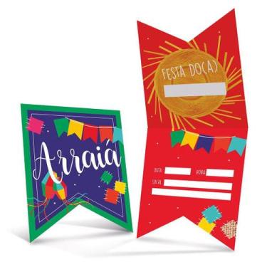 Imagem de Convite Festa Junina Arraiá - 8 Unidades - Cromus