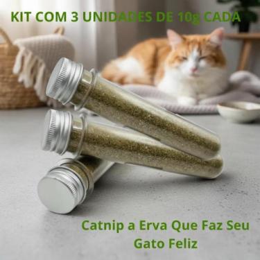 Imagem de Kit 3 Catnip Em Pó Erva Do Gato Natural Anti Stress 30g - PET NINHO, U