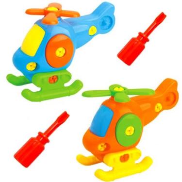 Imagem de Helicóptero de Montar e Desmontar c/ Chave Infantil Kit C/2 - Miki Toy
