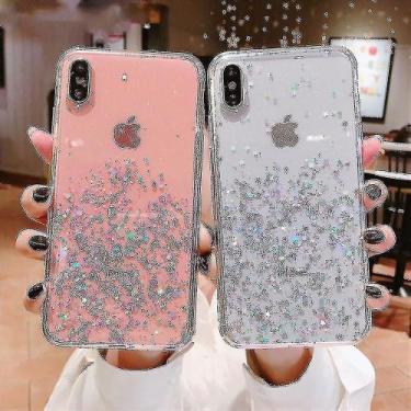 Imagem de Capa de telefone Epoxy Glitter para iPhone 7 Plus/6s/8/X (branca) - Gl