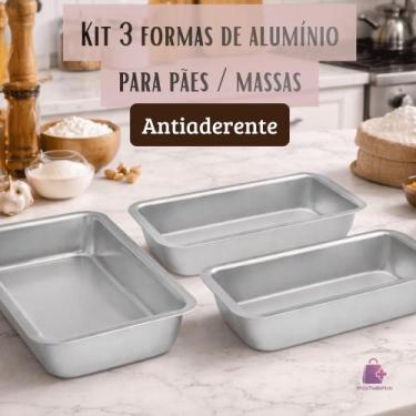 Imagem de Conjunto de Formas para Pães 3 Peças - Nacional
