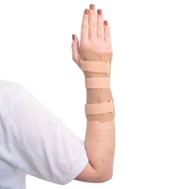 Imagem de Órtese Curta Mercur Com Tala Para Punho Direito Bege