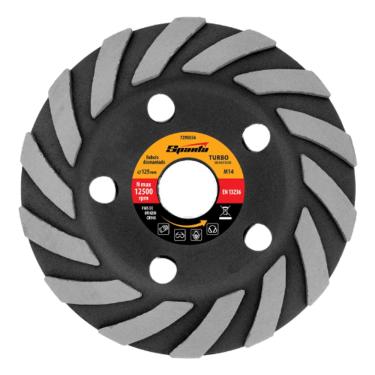 Imagem de Rebolo Diamantado Turbo Segmentado 5" 125mm - SPARTA