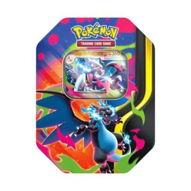 Imagem de Lata Mega Tin Pokémon Mega Evolution Mega Charizard X ex