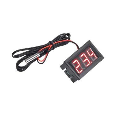Imagem de Termômetro Digital LED Miniatura Para Monitoramento De Temperatura Aut